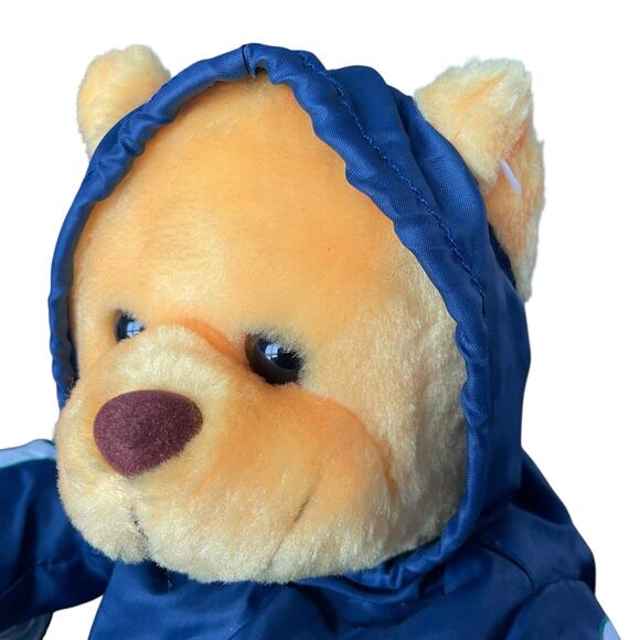 Bear Plush Nylon Parachute Skeleton Costume 11" Vtg 1990 Y2K Stuffed Toy READ - Picture 8 of 16